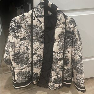 Looks like something out of a Dior Catalog Black and White Patterned Jacket